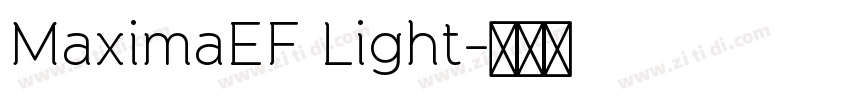 MaximaEF Light字体转换
